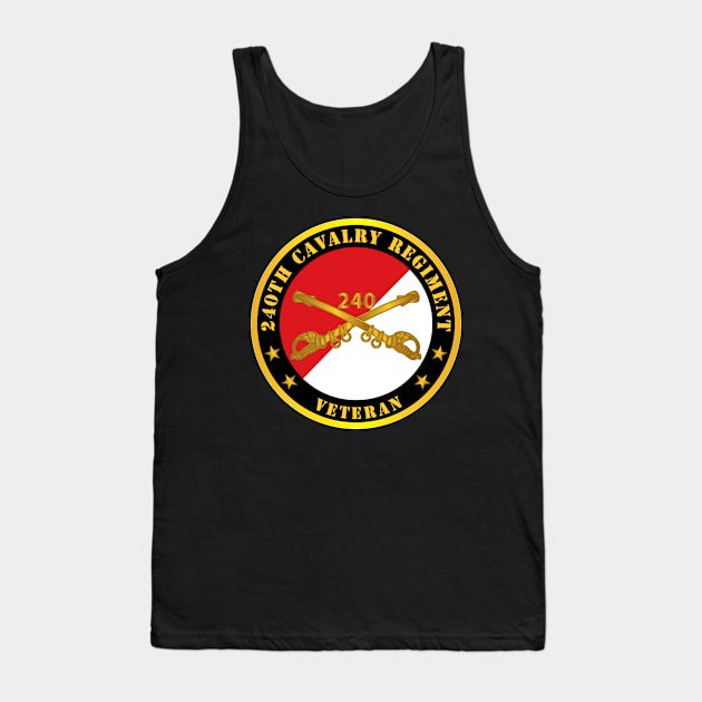 240th Cavalry Regiment - Branch Veteran - Red - White X 300 Tank Top by twix123844